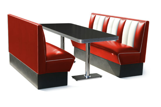 Bel Air Hollywood Six Seater Booth Set 150cm