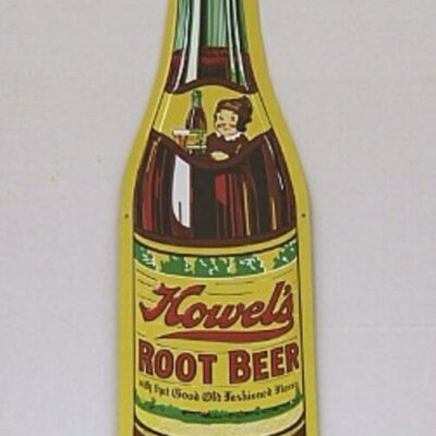 Retro Metal Sign – Howel’s Root Beer Bottle