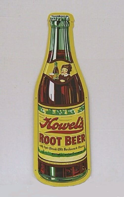 Retro Metal Sign – Howel’s Root Beer Bottle