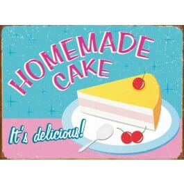 Retro Enamelled Sign – Home Made Cake
