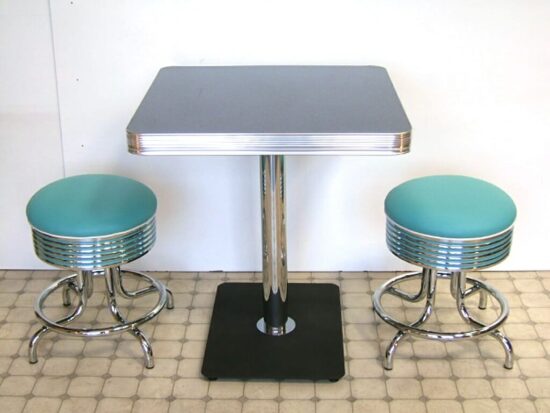 Bel Air Retro Furniture Diner Table & Mini Stool Set