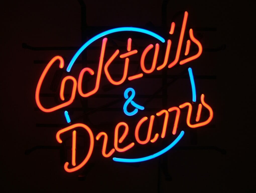Cocktails & Dreams Retro Neon Sign