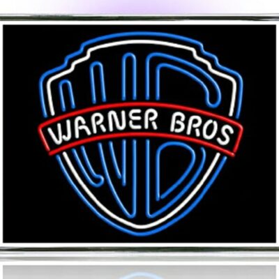 Warner Brothers Retro Real Glass Neon Hanging Sign