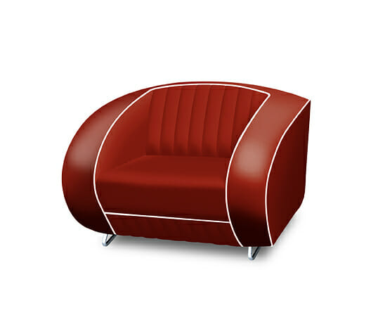 Bel Air SF01 Retro Furniture Single Seater Sofa – Plain Back