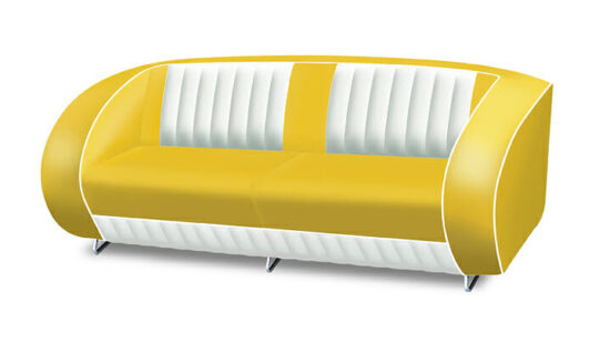 Bel Air SF02-CB Retro Furniture Double Seater Sofa