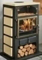 ECODESIGN22 – Godin 350104 Wood Stove Chamonix XXL-12 kw + 965005 Glass Oven Door