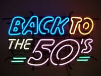 Back To The Fifties Retro Real Glass Neon Hanging Sign
