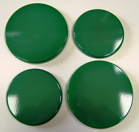 Enamelled Steel Hob Covers – Green – Set of Four