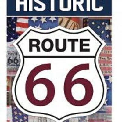 Retro Enamelled Sign – Route 66 Americana