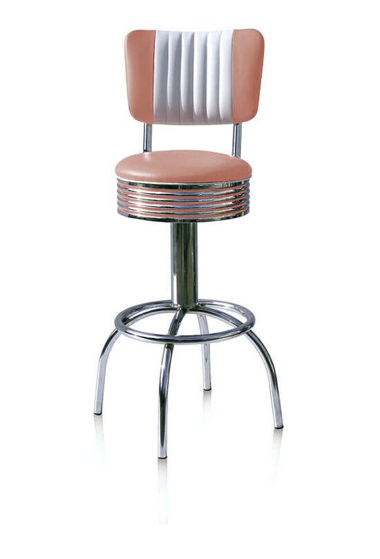 Bel Air BS30-CB Retro Furniture Diner Swivel Seat Barstool