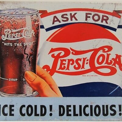 Retro Sign Enamelled Metal – Ask For Pepsi