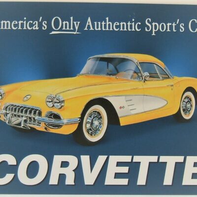 Retro Sign Enamelled Metal – Corvette