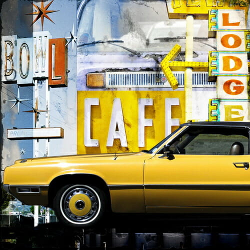 Retro Canvas Picture / Sign – Cafe Bowl Lodge