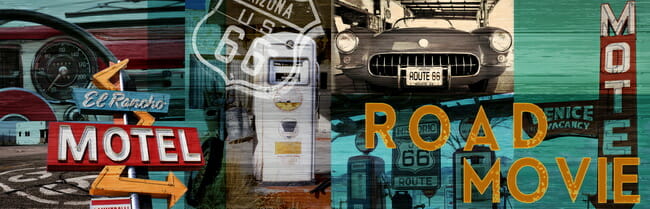 Retro Canvas Picture / Sign – Road Movie Motel