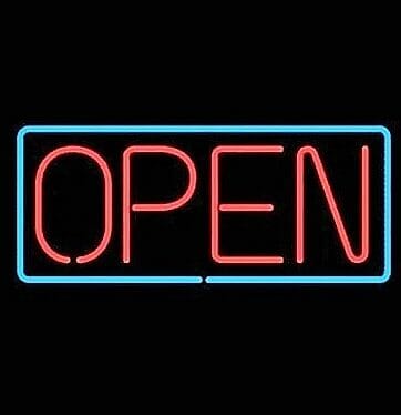 Large Open Neon Sign – Retro Shop Cafe Diner Restaurant – 149004