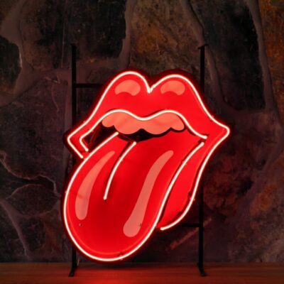Tongue Real Glass Retro Neon Sign with Background – 148403
