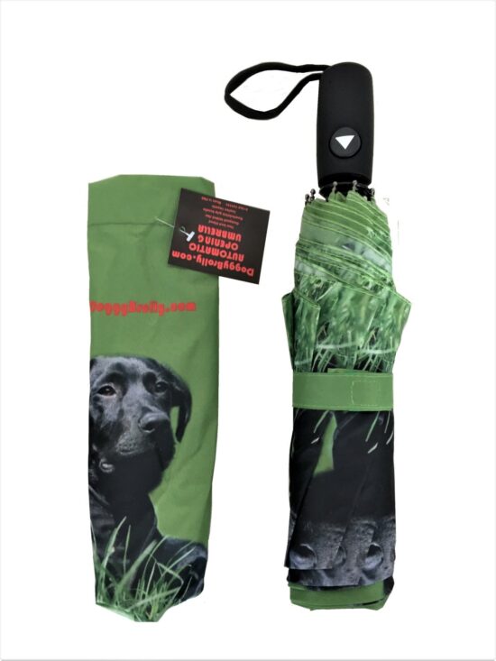 Black Labrador Dog Print Umbrella from DoggyBrolly