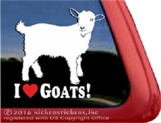 I love Goats – Decal Car Window Sticker