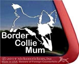 Border Collie Mum – Decal Car Window Sticker