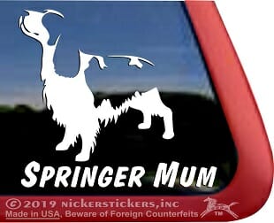 Springer Mum – Decal Car Window Sticker