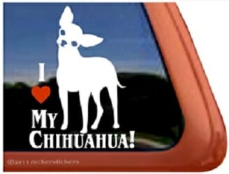 I love My Chihuahua – Decal Car Window Sticker