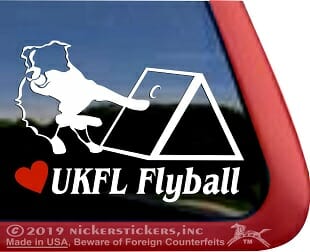 Love UKFL Flyball – Decal Car Window Sticker