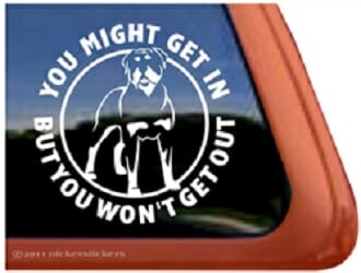 You might Get In Rottweiler – Decal Car Window Sticker