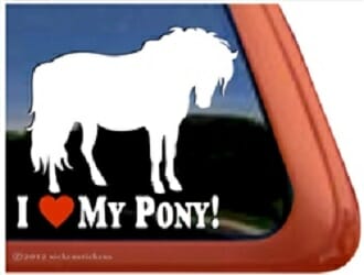 I love My Pony – Decal Car Window Sticker