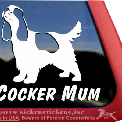 Cocker Mum – Decal Car Window Sticker