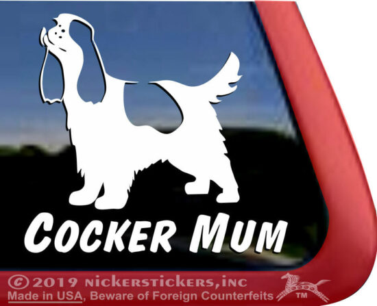 Cocker Mum – Decal Car Window Sticker