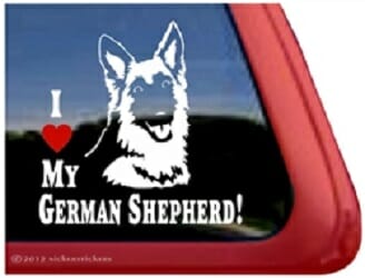I love My German Shepherd – Decal Car Window Sticker