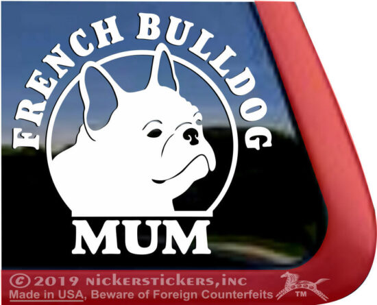 French Bulldog Mum – Decal Car Window Sticker