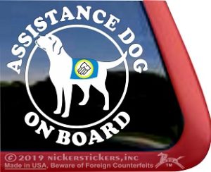 Assistance dog on board