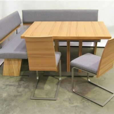 Schoss Trio Corner Bench Table & Chairs Eckbanke Furniture Set.