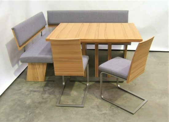 Schoss Trio Corner Bench Table & Chairs Eckbanke Furniture Set.