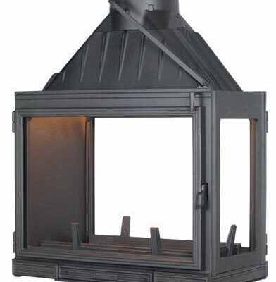 MULTIVISION8000 Seguin F0805-3V Cast Iron 3 Sided glazed Firebox